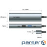 Док-станція USB3.0 Type-C --> HDMI /USB 3.0/USB 2.0/Type-C 2.0/ PD 100W Hub 5-in-1 Vention (TGLHB)