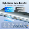Док-станція USB3.0 Type-C --> HDMI /USB 3.0/USB 2.0/Type-C 2.0/ PD 100W Hub 5-in-1 Vention (TGLHB)