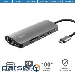 Порт-реплікатор TRUST Dalyx 7-in-1 USB-C Multiport Adapter (23775)