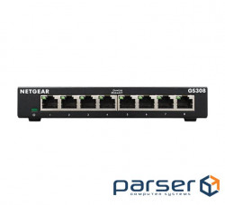 Network switch Cisco SG350X-48-K9-EU Тип - управляемый 3-го уровня, форм-фактор - в стойку, количество портов - 54, порты - SFP+, Gigabit Ethernet, комбинированный, возможность удаленного управления - управляемый, коммутационная способность - 176 Гбит/ с, размер таблицы МАС-адресов - 64000 Кб, корпус - Металический, 48x10/ 100/ 1000TX, 2хSFP+ Netgear GS308 (GS308-300PES)