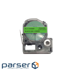 Ribbon for label printer UKRMARK RL-E-K4GBP-BK / GR, analogue of LK4GBP. 12 mm x 9 m (CELK4GBP)