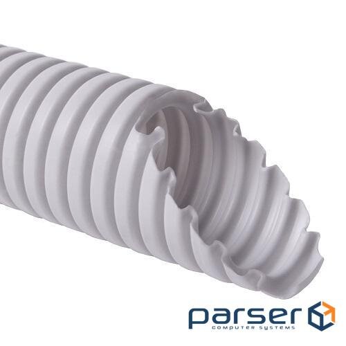ДКС Труба ПВХ гнучка гофр. д.40мм, легка з протяжкою, колір сірий, (ціна за 1м) (бухта 50м) (91940)
