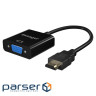 Перехідник HDMI to VGA 0.15m Essager (EZJHV-HY01)