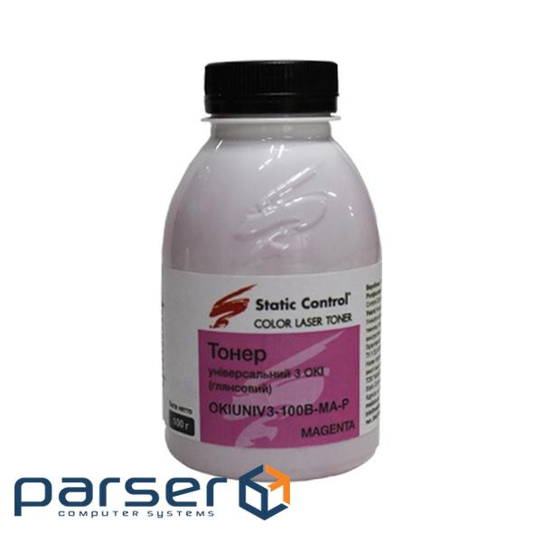 Тонер OKI Universal Okidata 3 Glossy 100г magenta Static Control (OKIUNIV3-100B-MA-P)