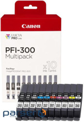 Комплект картриджів струменевих Canon PFI-300 imagePROGRAF PRO-300 M/PM/C/PC/GY/CO/MB/PB/ (4192C008)