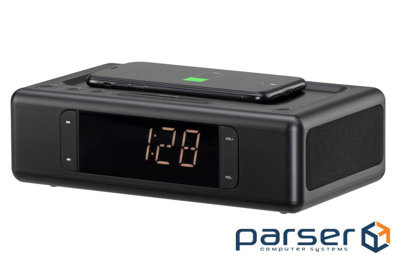 Акустична Док-станція 2E SmartClock Wireless Charging, Alarm Clock, Bluetooth (2E-AS01QIBK)