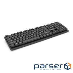 Клавіатура USB JEDEL K19, довжина кабелю 170см, (Eng / Укр / Рус), (450х150х30 мм) Black, 104к, Q20