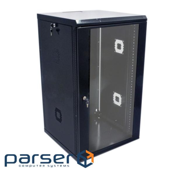 Cabinet 19", 21U, 600x600x1040mm (W*D*H), acrylic glass (UA-MGSWA216B)