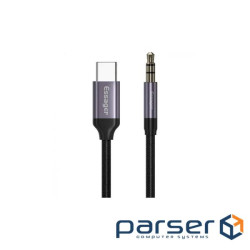 Кабель мультимедійний USB-C to 3.5mm M 1.0m gray Essager (EZJE02-0G)
