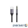 Кабель мультимедійний USB-C to 3.5mm M 1.0m gray Essager (EZJE02-0G)