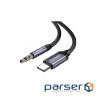 Кабель мультимедійний USB-C to 3.5mm M 1.0m gray Essager (EZJE02-0G)
