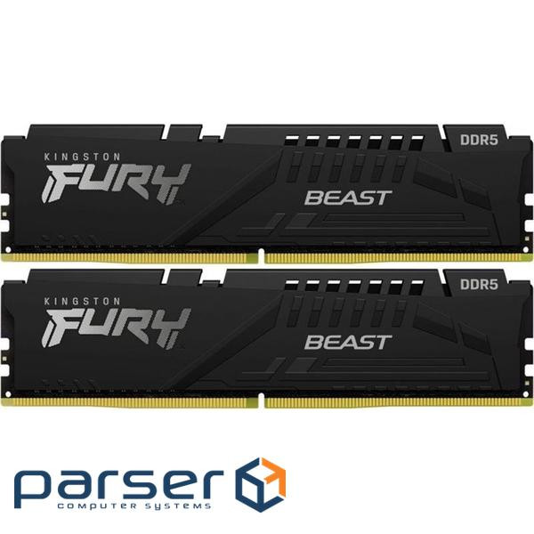 Модуль пам'яті KINGSTON FURY Beast EXPO DDR5 6000MHz 64GB Kit 2x32GB Black (KF560C36BBE2K2-64)
