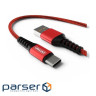 Дата кабель USB 2.0 AM to USB-C 1.0m 2.4A red Denmen (DN-D02T-RD)