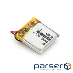 Літій-полімерний акумулятор 6*20*20mm (Li-ion 3.7В 180мА&middot,год) (602020) ) (602020)