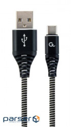 Date cable USB 2.0 AM to Type-C 2.0m Cablexpert (CC-USB2B-AMCM-2M-BW)