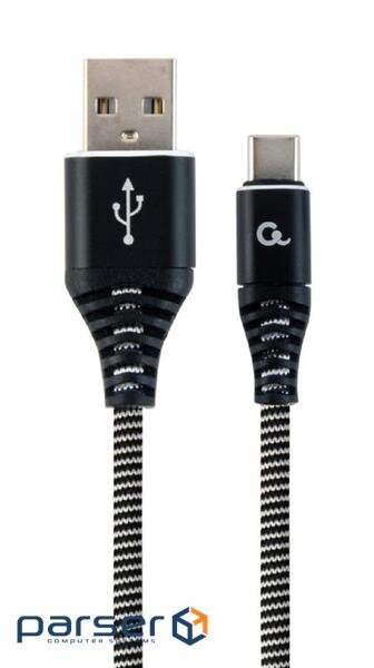 Дата кабель USB 2.0 AM to Type-C 2.0m Cablexpert (CC-USB2B-AMCM-2M-BW)
