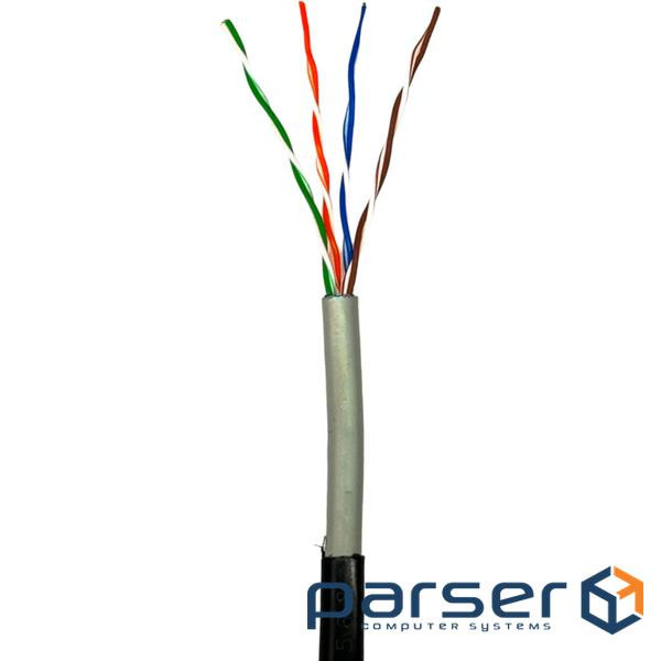Кабель мережевий GEAR UTP 305м, cat.6, CCA, 4*2*0,51, PVC+PE, outdoor (GEC-UTPC6CCAOUT051305)