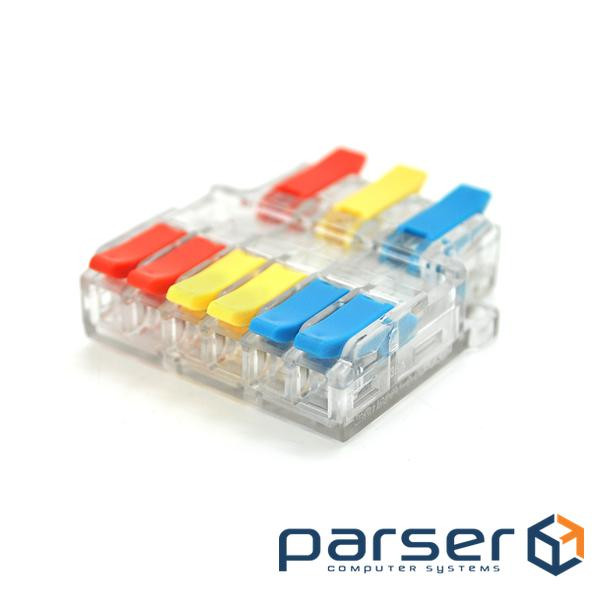 Клемна колодка з натискними затискачами 3х6-проводу LT-633 для розподільчих коробок, 4 (LT-633T / 5)