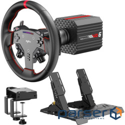 Кермо і педалі PXN VD6 Bundle for PC, 19кн., подв. педалі,кермо WAS 280мм (PXN-VD6 Bundle EU)