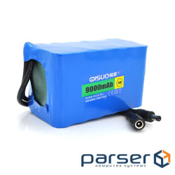 Акумуляторна батарея літієва QiSuo 24V 9A з елементами Li-ion 18650, DC5.5x2.1, (110x58x67 (QS-2409) Li-ion 18650, DC5.5x2.1, (110x58x67 (QS-2409)