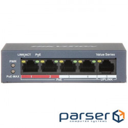 Комутатор мережевий Hikvision DS-3E0105P-E/M(B)