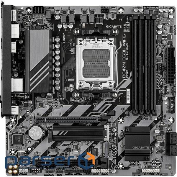 Mатеринська плата sAM5 AMD B840 2хDP/HDMI 4xDDR5 2 xM.2 2.5GbE LAN mATX GIGABYTE B840M DS3H WIFI6