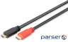 Кабель DIGITUS HDMI UHD 4K, w/Ethernet/Amplifier, type A M/M, 30 m (AK-330118-300-S)