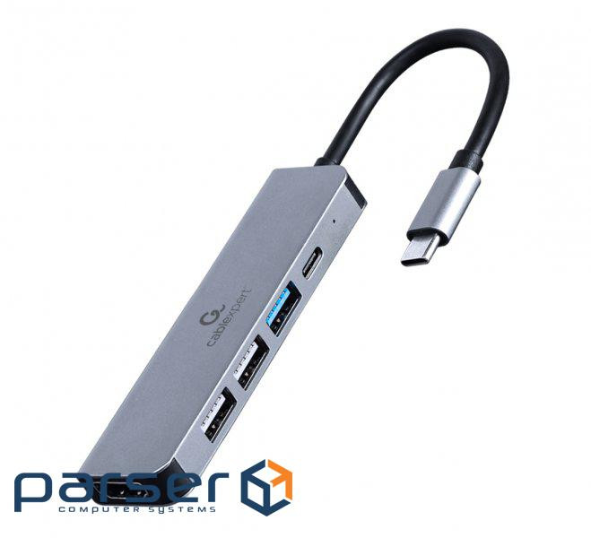 Док-станція Cablexpert USB-C 5-в -1 (A-CM-COMBO5-03)