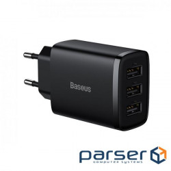 Зарядное устройство Baseus Compact Charger 3U Black (CCXJ020101)