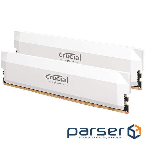 Модуль пам'яті CRUCIAL Pro Overclocking DDR5 6000MHz 32GB Kit 2x16GB White (CP2K16G60C36U5W)
