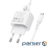 Зарядний пристрій BOROFONE BAS42A Potential USB QC3.0 + cable USB to Micro 5P White (6941991113796)
