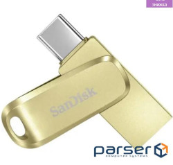 Флеш накопичувач USB 512Gb SanDisk Ultra Dual Luxe, Gold, Type-C / USB 3.2 Gen 1 (SDDDC4-512G-G46GD)