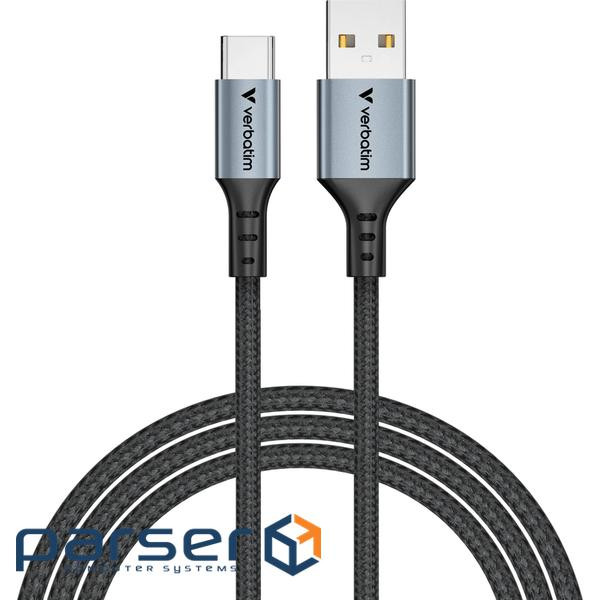 Кабель живлення та синхронізації Verbatim-USB-А-USB-C /120 см-чорний (31843)