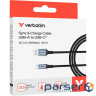 Кабель живлення та синхронізації Verbatim-USB-А-USB-C /120 см-чорний (31843)