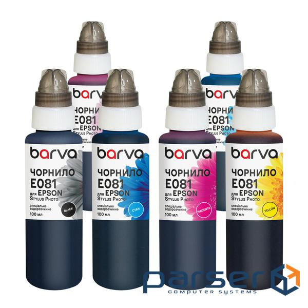 Чорнило Barva Epson T048/T080/T081 6х100 мл, special, BK/C/M/Y/LC/LM (E081-100-MP)