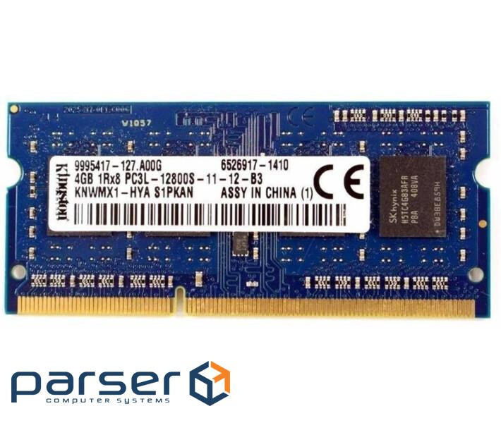 Пам"ять DDR3 SO-DIMM Kingston 1600 4Gb C11 - (KNWMX1-HYA)
