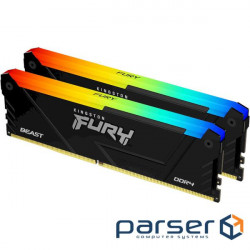 Модуль пам'яті KINGSTON FURY Beast RGB DDR4 3200MHz 32GB Kit 2x16GB (KF432C16BB12 (KF432C16BB2AK2/32)