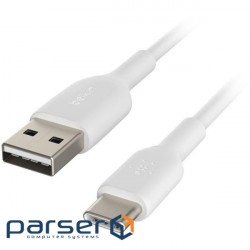 Дата кабель USB 2.0 AM to Type-C 2.0m PVC white Belkin (CAB001BT2MWH)