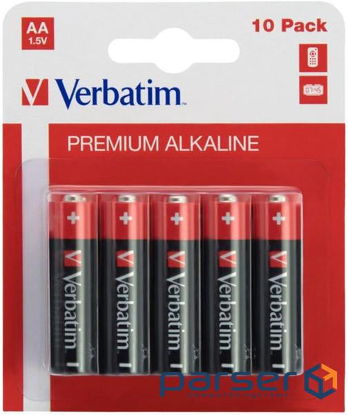 Батарейка VERBATIM Premium Alkaline AA 10шт/уп (49875)