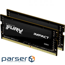 Модуль пам'яті KINGSTON FURY Impact SO-DIMM DDR4 2666MHz 32GB Kit 2x16GB (KF426S15IB1K2/32)