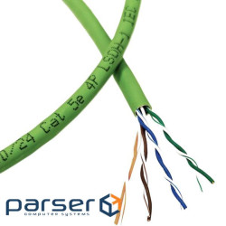 U / UTP cable, cat. 5E, AWG 24, LSZH (Eca), greenery, 305m , Corning (UU009120237)