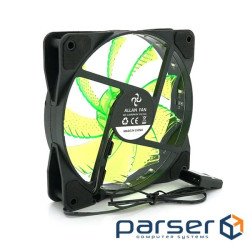 Кулер корпусний 12025 DC sleeve fan 4pin - 120*120*25мм, 12V, 1100об/хв , 15LED, G (SRHX-Green)
