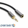 Кабель мультимедійний Jack 3.5mm male/Jack 3.5mm female 3.0m Extradigital (KBA1641)