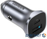 Зарядний пристрій Ugreen 1xUSB-C + 1xUSB 30W car adapter CD130 black (40858)