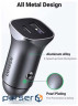 Зарядний пристрій Ugreen 1xUSB-C + 1xUSB 30W car adapter CD130 black (40858)