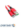 Дата кабель USB 2.0 AM to Micro 5P 1.0m 2.4A braided red XO (NB143-M1-RD)