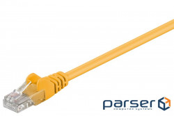 Патч-корд неекранований RJ45 UTP6 1.5m, patch AWG24 D=5.8mm Gold Protect, жовтий (75.09.5590-1)