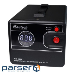 Стабілізатор напруги релейний Bautech AVS-R500VA / 300W однофазний, підлогового монтажу, LED дисплей