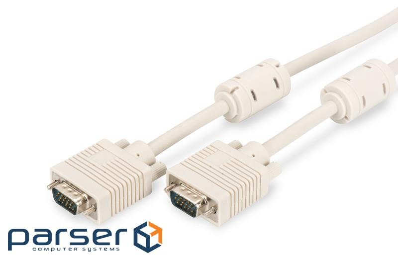 Кабель DIGITUS VGA, HD15 M/M, 5.0m, 2xferrite (AK-310103-050-E)