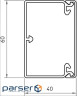Кабель-канал 60x40/ПВХ OBO Bettermann 6191134